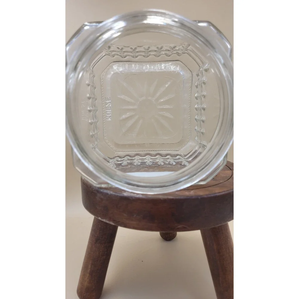 Vintage‎ Koezes Clear Glass Canister Apothecary Candy Jar with Lid 7
